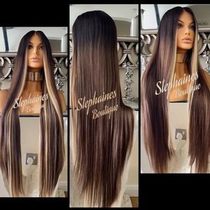 Human Hair Blended lace front wig